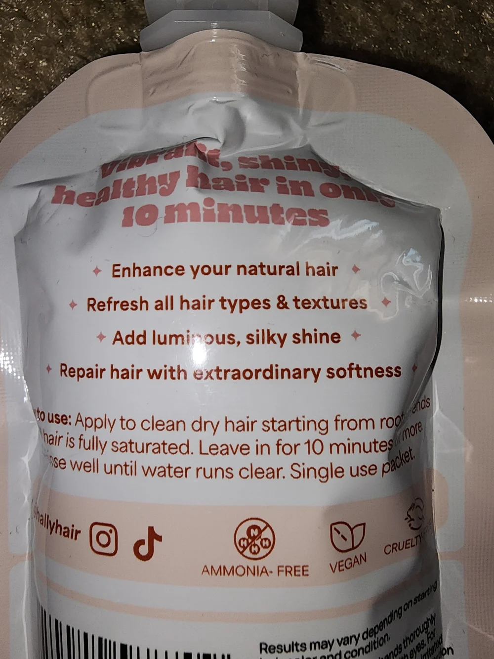 Hally Hair Colorless Clear Hair Mask SAMPLE 1.5fl oz/45mil $6